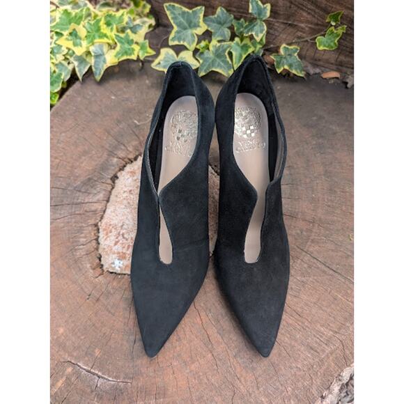 VINCE CAMUTO Metseya shooties black suede size 10M Stiletto heel NWOT - Picture 4 of 9